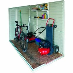 SideMate Vinyl Outdoor Storage Shed 06625, 3'11"W X 7'10"D X 6'1"H, Includes Foundation -Outdoor Structures & Storage Shop 269542 8