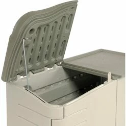 Rubbermaid Horizontal Split-Lid Shed FG375301OLVSS, 4'7"W X 2'4"D X 3'H -Outdoor Structures & Storage Shop 269939 04