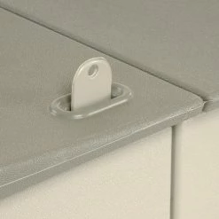 Rubbermaid Horizontal Split-Lid Shed FG375301OLVSS, 4'7"W X 2'4"D X 3'H -Outdoor Structures & Storage Shop 269939 05