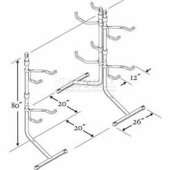 Saris® Two Bike Horizontal Indoor Bike Storage -Outdoor Structures & Storage Shop 442816 02