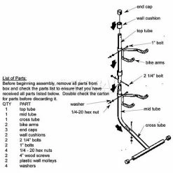 Saris® Two Bike Horizontal Indoor Bike Storage -Outdoor Structures & Storage Shop 442816 03