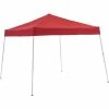 Global Industrial™ Portable Pop-Up Canopy, Slant-Leg, 10'L x 10'W x 8'11"H, Red -Outdoor Structures & Storage Shop 602190RD