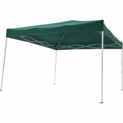 Global Industrial Portable Pop Up Canopy, Straight-Leg, 10'L x 10'W x 10'1"H, Green -Outdoor Structures & Storage Shop 602191GN 02