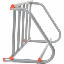 Global Industrial Single-Sided Grid Bike Rack, 5-Bike Capacity, Powder Coated Steel -Outdoor Structures & Storage Shop 652770 02