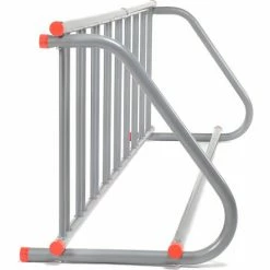 Global Industrial Single-Sided Grid Bike Rack, 9-Bike Capacity, Powder Coated Steel -Outdoor Structures & Storage Shop 652771 02