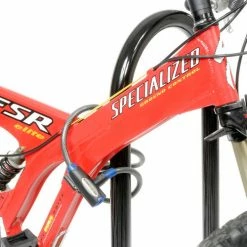 Global Industrial Wave Bike Rack, 5-Bike Capacity, Flange Mount, Black -Outdoor Structures & Storage Shop 652777MBK 03