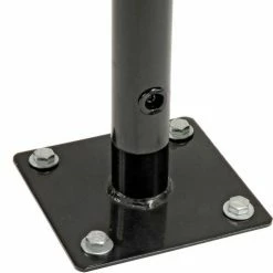 Global Industrial Wave Bike Rack, 5-Bike Capacity, Flange Mount, Black -Outdoor Structures & Storage Shop 652777MBK 04