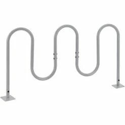 Global Industrial™ Wave Bike Rack, 7-Bike Capacity, Flange Mount, Gray