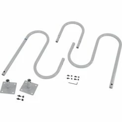 Global Industrial Wave Bike Rack, 7-Bike Capacity, Flange Mount, Gray -Outdoor Structures & Storage Shop 670345MGY 04