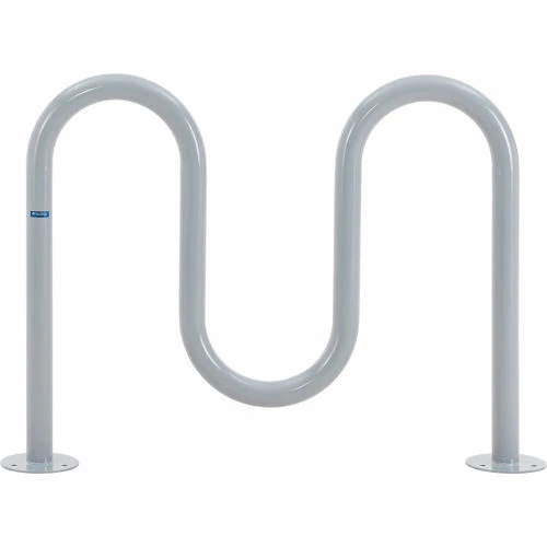 Global Industrial Deluxe Wave Bike Rack, 5-Bike Capacity, Flange Mount, Gray 4 Global Industrial Deluxe Wave Bike Rack, 5-Bike Capacity, Flange Mount, Gray - Image 2