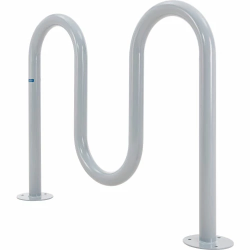 Global Industrial Deluxe Wave Bike Rack, 5-Bike Capacity, Flange Mount, Gray 5 Global Industrial Deluxe Wave Bike Rack, 5-Bike Capacity, Flange Mount, Gray - Image 3