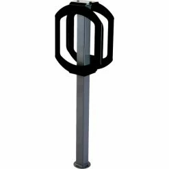 Frost Products Bike Stop Double Ring Bike Rack, Gray/Black -Outdoor Structures & Storage Shop FPL 2070 BLACK