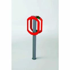 Frost Products Bike Stop Double Ring Bike Rack, Gray/Red -Outdoor Structures & Storage Shop FPL 2070 RED