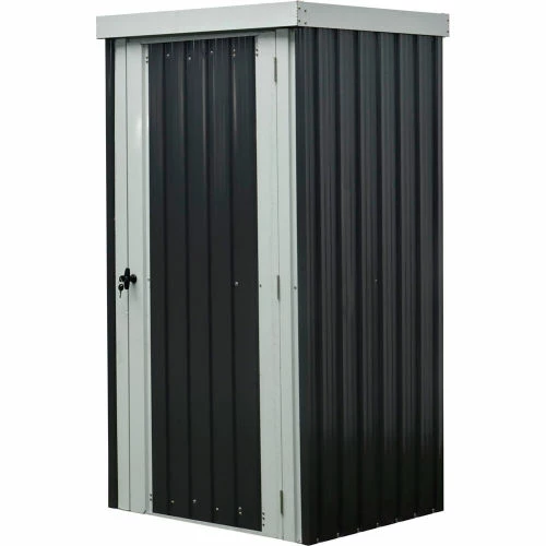 Hanover HANPATSHD-GW Galvanized Steel Shed, 31-7/8"L x 38-3/5"W x 70-7/8"H, Dark Gray/White 6 Hanover HANPATSHD-GW Galvanized Steel Shed, 31-7/8"L x 38-3/5"W x 70-7/8"H, Dark Gray/White - Image 4