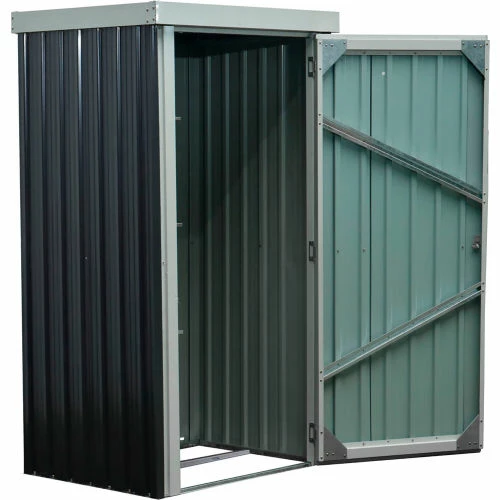 Hanover HANPATSHD-GW Galvanized Steel Shed, 31-7/8"L x 38-3/5"W x 70-7/8"H, Dark Gray/White 7 Hanover HANPATSHD-GW Galvanized Steel Shed, 31-7/8"L x 38-3/5"W x 70-7/8"H, Dark Gray/White - Image 5