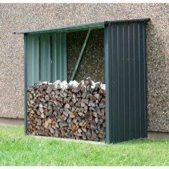 Hanover HANWDSHD-GRY Galvanized Steel Shed, 35"L x 64-1/10"W x 60-3/5"H, Dark Gray