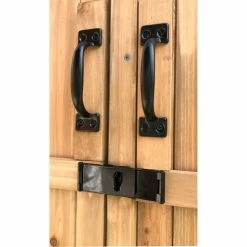 Hanover Wooden Storage Shed, 52-4/5" x 19-1/5" x 58-2/5" Natural -Outdoor Structures & Storage Shop HANWS0101 NAT 4