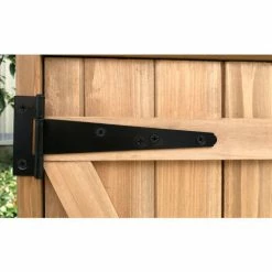 Hanover Wooden Storage Shed, 52-4/5" x 19-1/5" x 58-2/5" Natural -Outdoor Structures & Storage Shop HANWS0101 NAT 6