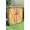 Hanover Wooden Storage Shed, 52-4/5" x 19-1/5" x 58-2/5" Natural -Outdoor Structures & Storage Shop HANWS0101 NAT 8
