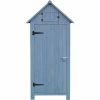 Hanover Wooden Storage Shed, 30" x 20-2/5" x 69-3/5" Grey -Outdoor Structures & Storage Shop HANWS0102 GRY