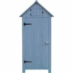 Hanover Wooden Storage Shed, 30" x 20-2/5" x 69-3/5" Grey