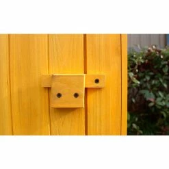 Hanover Wooden Storage Shed, 30" x 20-2/5" x 69-3/5" Yellow -Outdoor Structures & Storage Shop HANWS0102 YEL 3