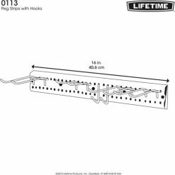 16" 2 Pack Peg Strips For Lifetime Sheds -Outdoor Structures & Storage Shop LT0113 10