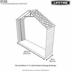 30" Expansion Kit With Window For 11' Lifetime Sheds -Outdoor Structures & Storage Shop LT0125 04