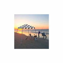ShelterLogic 8x8 Slant Leg Pop Up Canopy - Checkered Flag Cover