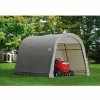 ShelterLogic, 70435, Shed-in-a-Box 10x10x8 ft. RoundTop Storage Shed-Gray -Outdoor Structures & Storage Shop NOP 70435